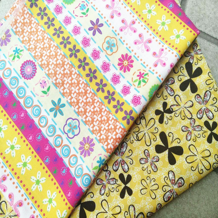 Printed old coarse cloth full cotton plain weave cloth field Cartoon Clothing Cotton Fabric Material DIY Handmade Fabric Natural Cotton