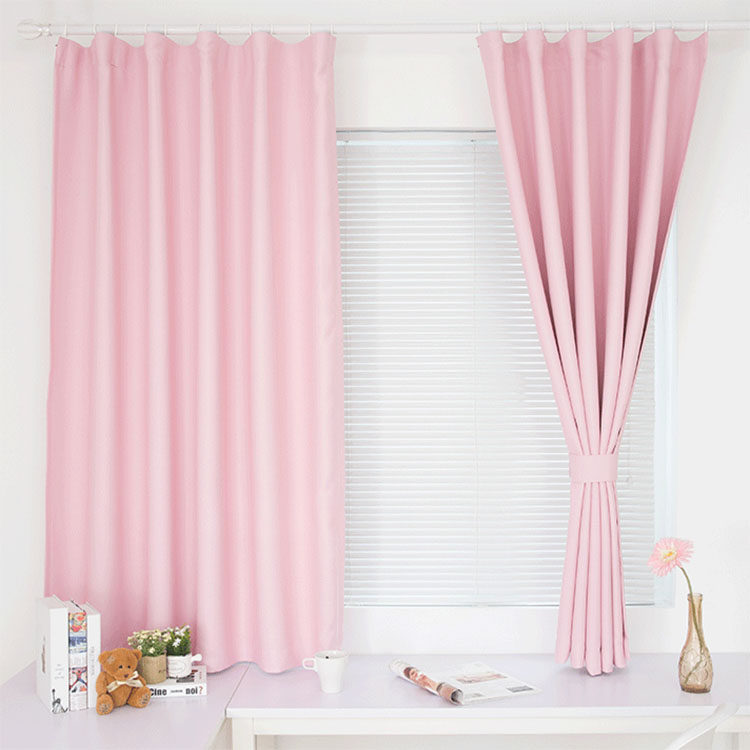 Han Style Brief pure color Double-sided Asian light curtains Foreign trade All-shading thermal insulation sunscreen curtain cloth material