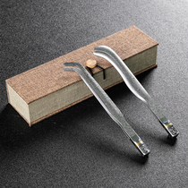 Damascus Tea Clip Stainless Steel Tea Clip Metal Tweezers Wash Cup Clip Tea Set Accessories