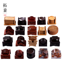 Ebony Wood tea mat coaster tea cup mat tea ceremony Kung Fu Tea Cup tray creative tea set accessories Zen heat insulation