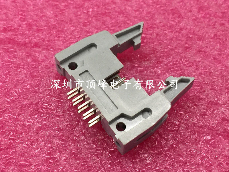 2 54 pitch horn seat DC2-10P straight pin straight foot 2 * 5 double crochet grey white eco-friendly gold plated