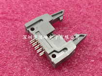 2 54-pitch horn DC2-10P straight pin straight foot 2*5 double hook gray green gold plating
