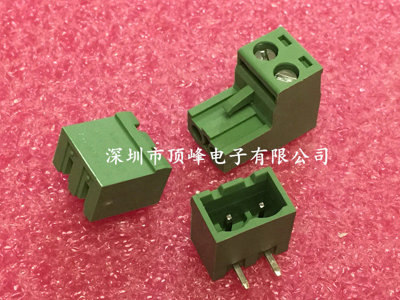 Plug-in-type wiring terminal 2EDG 5 08 2P bends pin bending foot welded plate closure complete set