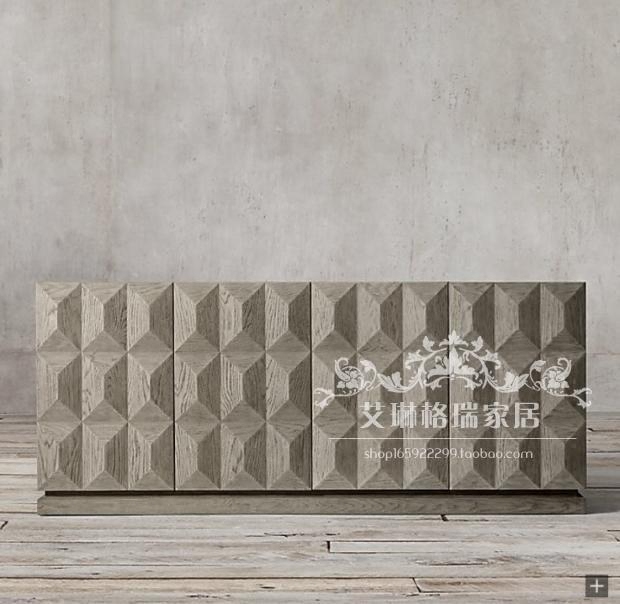 Backer cabinet retro modern minimal creative American porch cabinet decoration cabinet French locker 6-cupboard