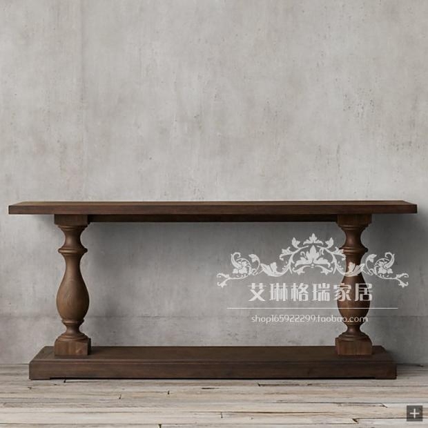Retro Modern American Countryside Solid Wood Genguan Terrace Door Hall Xuanguan Table Sofa Bar Case lobby Jingtai Custom special price