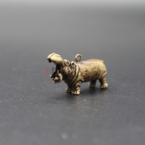 Antiques and miscellaneous collections mini hippopotamus ornaments small ornaments antique handicraft ornaments