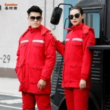 Длинный антистатический пуховик для работы, хлопковая куртка, комплект, увеличенная толщина