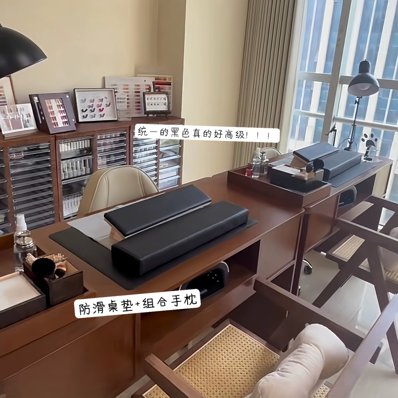 Medieval-Style High and Low Slope Combination Manicure Hand Pillow Set to Relieve Cervical Spine Strain, Russian-Style Black, Popular on Xiaohongshu