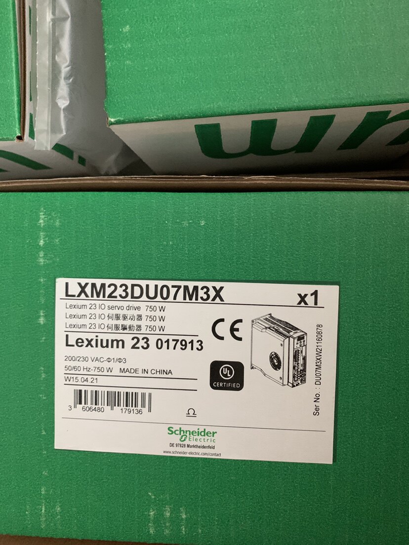Schneider whole set of 750W servo LXM23DU07M3X BCH0802N12A1C with 3M wire spot 23AU07