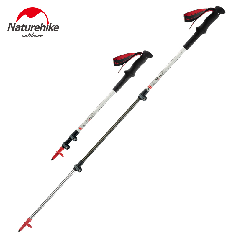 NH Nuoke Ultra-light carbon mountaineering stick outer lock telescopic carbon fiber cane Hiking crutch outdoor mountaineering equipment