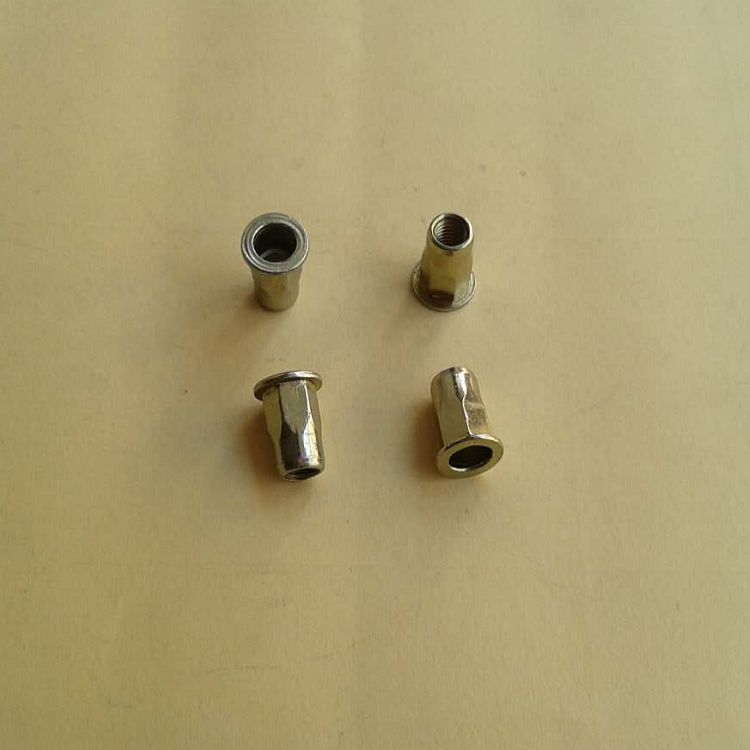 Flat head half hexagonal iron riveting nut half hexagonal iron pull cap nut half hexagonal iron Rover m5