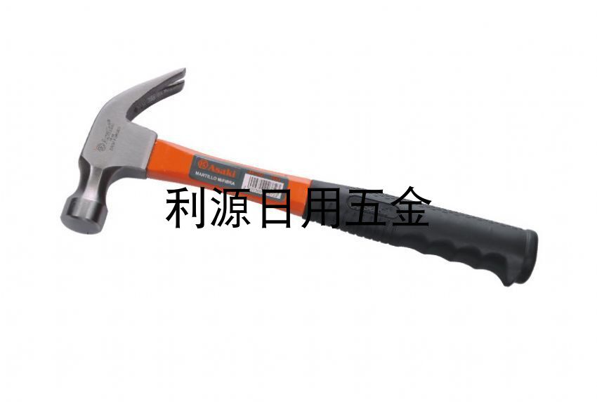 Yasaizaki fingerprint rubber sleeve fiber handle claw hammer fingerprint rubber sleeve steel pipe handle claw hammer AK16OZ hammer