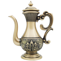 Bronze pure copper antique wine flagon copper eight fairy wine bottle town house home decoration wine cabinet decoration crafts court style