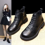 Martens, тонкие универсальные ботинки, низкие весенние короткие сапоги для кожаной обуви, коллекция 2022