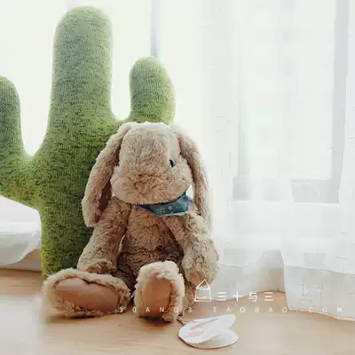 Denmark exports long hair rabbit comfort doll children sleeping doll fabric linen sweater rabbit Nordic toy photography