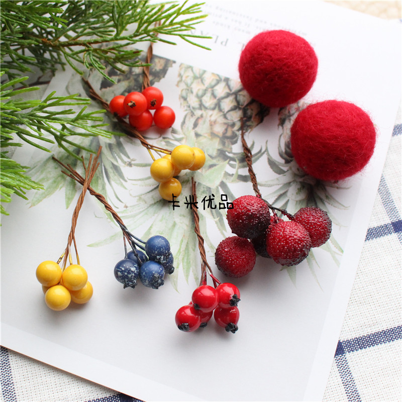 Sen Female Handmade Materials Photography Props Simulation Fruits Handmade Berries Red Bean Red Fruits Red Poplar Plum Small Strawberry