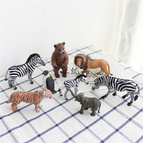 Foreign trade bulk wildlife model solid simulation lion Tiger bear zebra elephant Animal Forest animal pendulum
