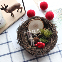 (Kami Youpin) Original Exclusive Wedding Sign-in Taiwan Birds Nest Overall Ornivings Rattan Handmade Retro