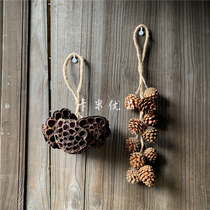 Lotus skewers pineapple pine cone skewers dried fruit skewers soft decorative Bodhi skewers okra natural decorative pendants