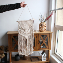 INS explosive Nordic hand-woven tapestry Bohemia beige cotton thread home decoration wall hanging simple decoration