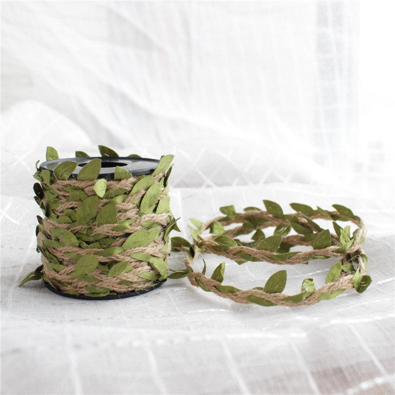 Leaves mixed forest series hemp rope fresh decoration bouquet packaging rope DIY background rattan