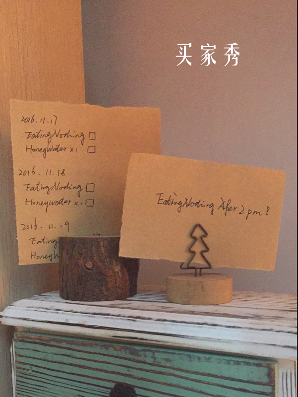 [Kami sản phẩm tuyệt vời] ban đầu tự làm Sen thiệp chủ thẻ số bảng ghi chú thư mục thư mục trang trí bằng gỗ - Trang trí nội thất các đồ trang trí bàn làm việc