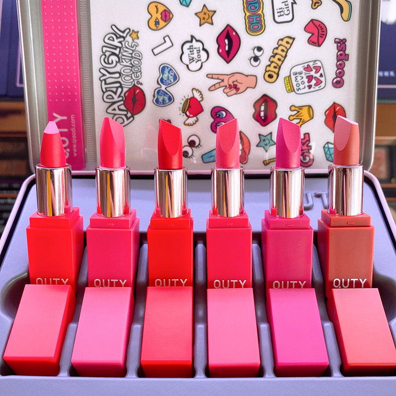 The Qiandy Shanghui lipstick red cover box Meng Phantom Mist Sensation Lipstick Trial Bag Gift Box Students are cute and persistent not to fall color