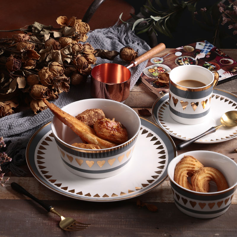 Jingdezhen Korean dishes suit household creative express it in western mercifully rainbow such as bowl plate of fruit salad bowl