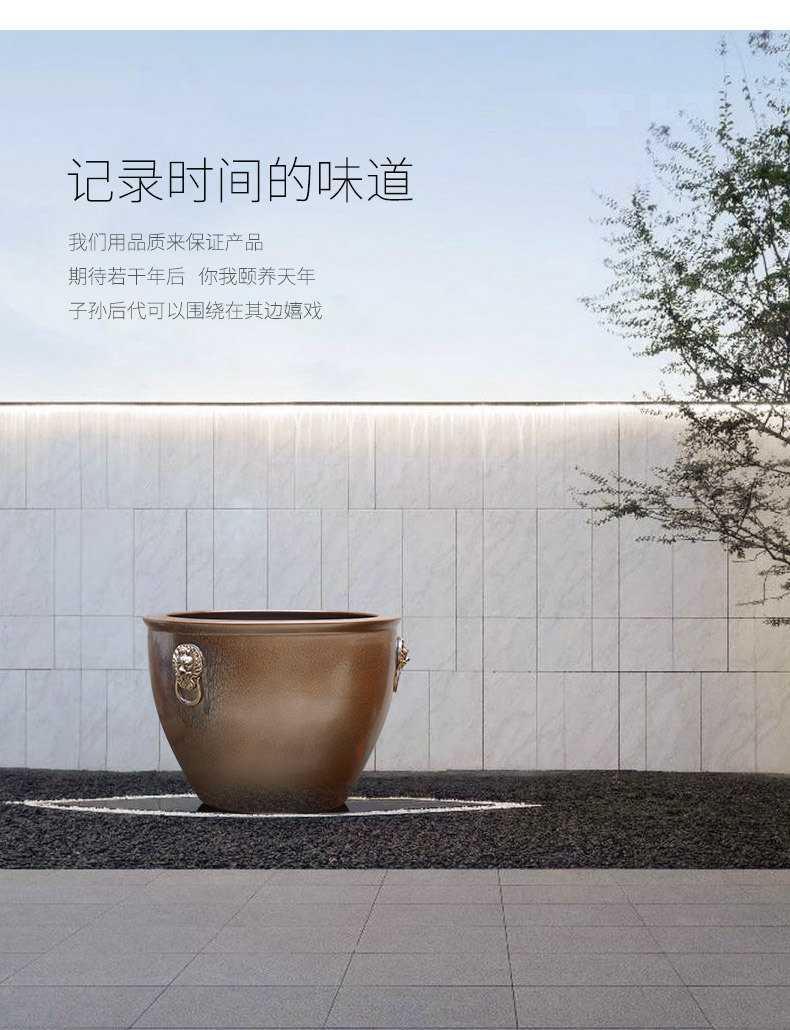 Royal three mud jingdezhen ceramics by hand tap courtyard tank aquarium hydroponic water lily lotus garden hotel