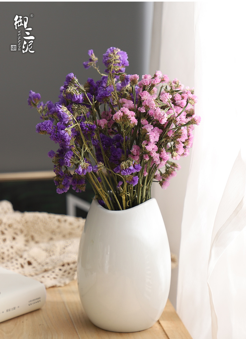 Nordic vase all over the sky star, white ceramic flower, dried flower vase European - style decoration contracted sitting room flower arranging furnishing articles