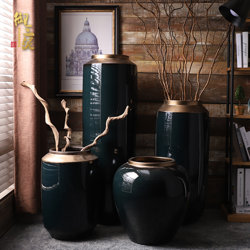 Ou vases, flower arranging furnishing articles I and contracted sitting room of jingdezhen ceramic creative villa large floral decorations