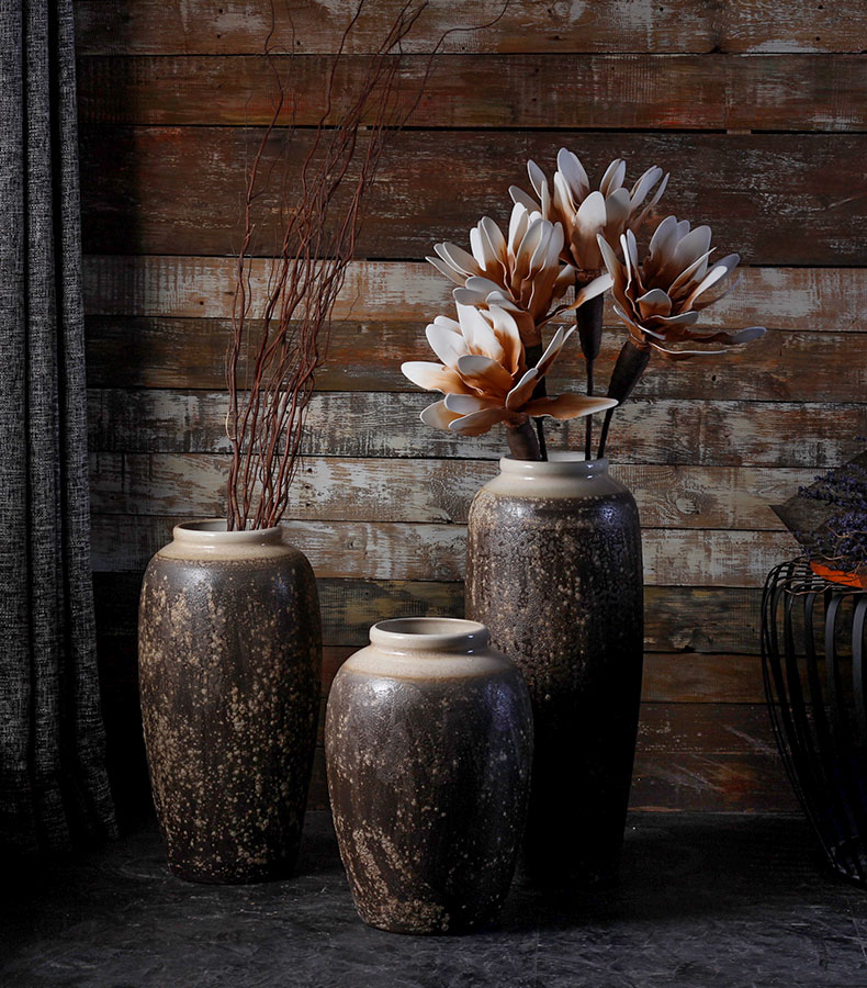 Jingdezhen ceramic vase landing craft coarse dry flower, flower implement some ceramic jar jar sitting room big flowerpot flower arranging furnishing articles