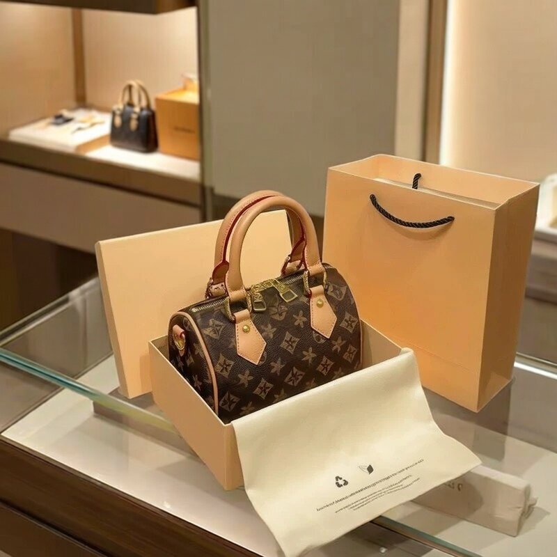 Hong Kong Direct Mail, Original Manufacture, Women's Single-Shoulder Bag, Genuine Leather, High-End, Stylish, Luxury Brand, Original Boston Pillow Bag