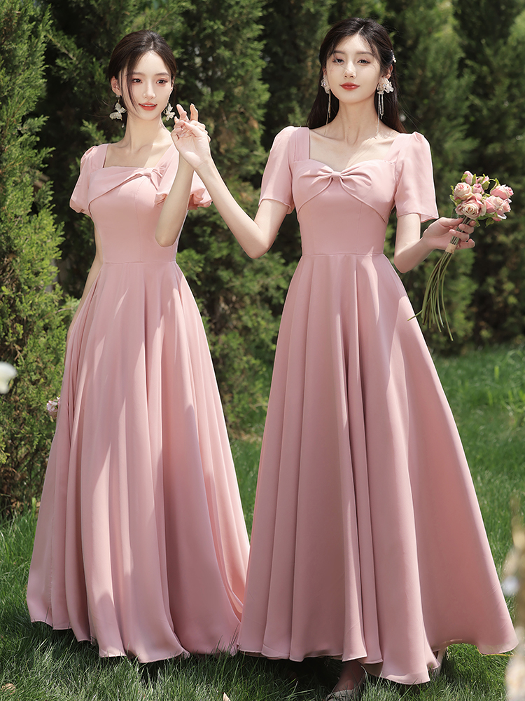 Wedding dress, fuchsia summer advanced bridesmaid dress