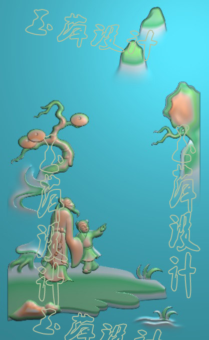 Landscape Character Fine Carving Diagram Jade Carving Diagram