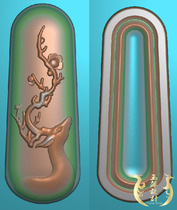 Deer Sika deer Sika deer head double-sided fine carving jade carving