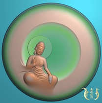 Buddha Round Tathagata Concave Bottom Fine Carving Jade Carving