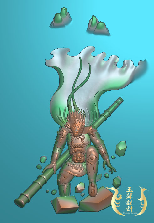 Monkey Epiphany Battle Foto Sculpture Photo Jade Sculpture of the Jade Sculpture JDP