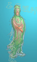 Standing Guanyin Fine Carvings Jade Carvings