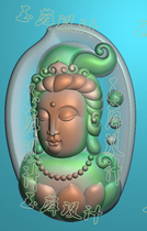 Guanyin follows the shape profile of Guanyin exquisite carving jade carving