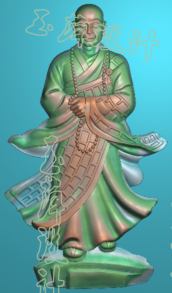 The Monk Master Figure of the Refined Sculpture of the Jade Sculpture