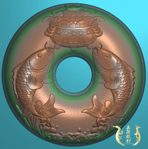 Fish Pisces More than every year Peaceful buckle Fine carvings Jade carvings
