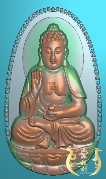 Buddha Rulai Buddha Lotus Seated Buddha Fine carving diagram Jade carving diagram