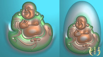 Buddha Laughing Buddha Maitreya Buddha Oval Maitreya Buddha Fine carving Relief Jade carving JDP