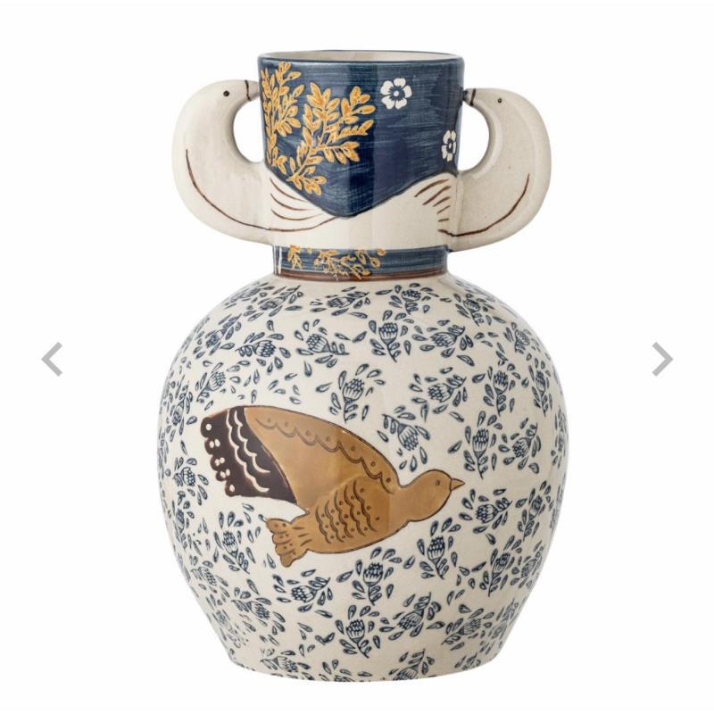 Handmade*Danish Design Pigeon Bird Vase, Hand-Painted Underglaze Color Handmade*Danish Design Pigeon Bird Vase, Hand-Painted Underglaze Color