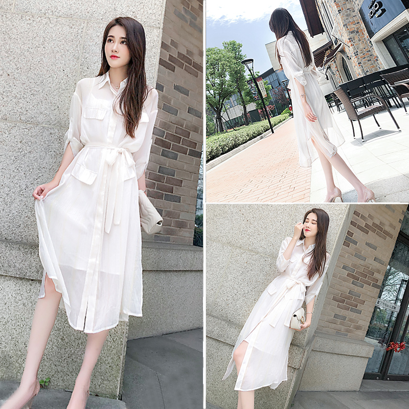 white shirt for long skirt