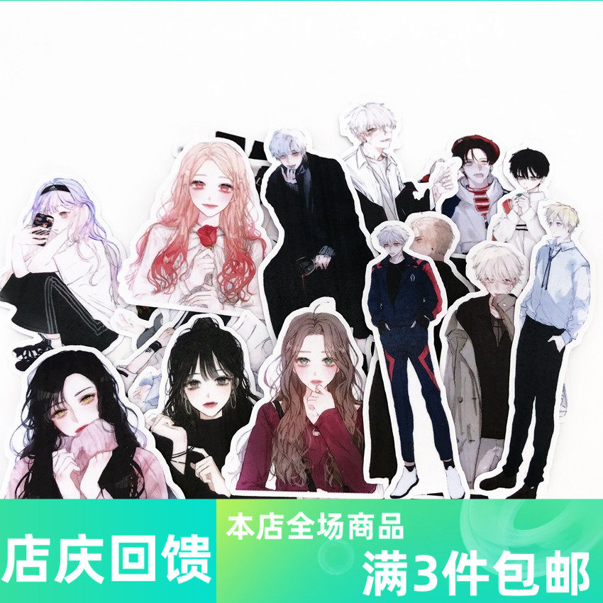 Hand account stickers Korean anime girls boys hand account character stickers beautiful girls decorative stickers