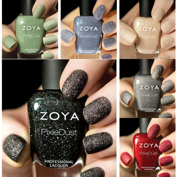 ZOYA Nail Oil Elves Frosted Christmas Star Pipes Black grey red blue green