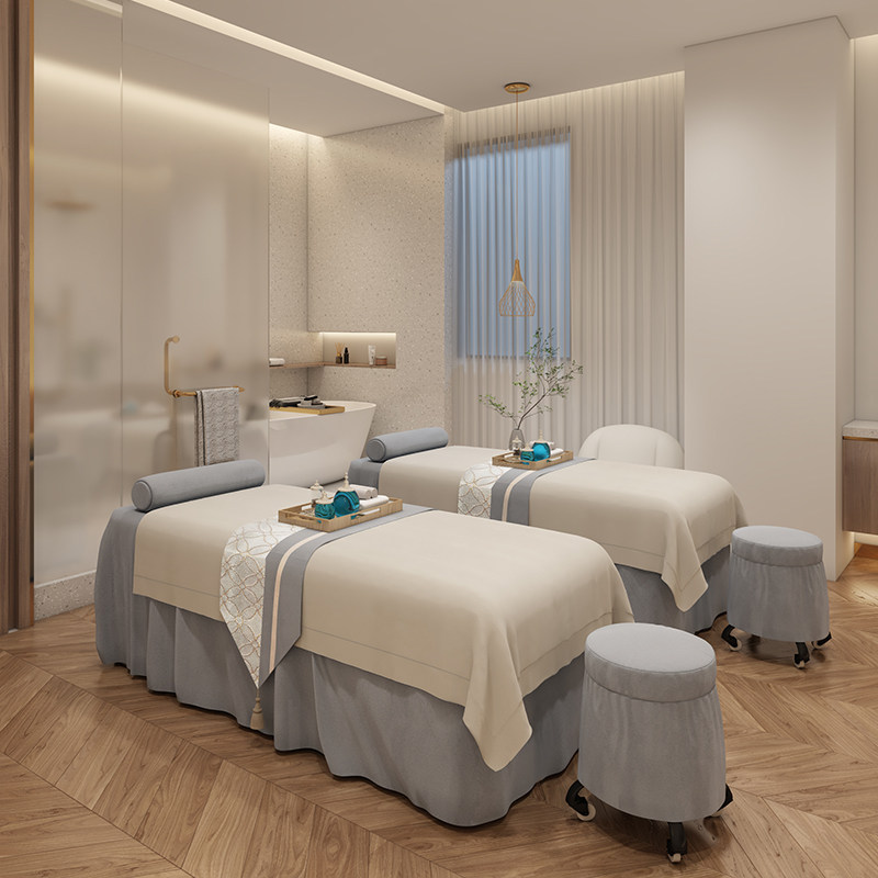 Mrs. Yuck Beauty Bedcover Four Piece Set of Five-Piece Push Na Physiotherapy Massage House Light Luxury Special Bed Set