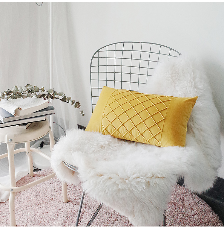 Bắc Âu cổ điển lưới nhung da thiết kế gối mô hình phòng đệm thắt lưng gối thắt lưng - Trở lại đệm / Bolsters bộ chăn gối văn phòng giá rẻ